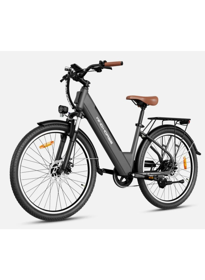 Windhorse F2 Electric Bike for Adults 350W Motor, 36V 13Ah Removable Battery, 40–80KM Range, 32KM/H Max Speed, Carbon Alloy Frame, 26" Tires, Shimano 7-Speed, Dual Disc Brakes, 3 Riding Modes - Image 2